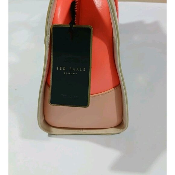 New Ted Baker London Rosane Tote Bag Purse Cream Orange Gold Classy $425 - Picture 4 of 11
